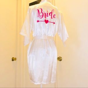 Bride Kimono Wedding Day Night Satin Small NWOT